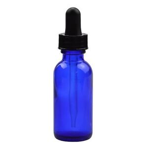 2oz Cobalt Blue Glass Bottle with Black Dropper - Choose Your Quanity