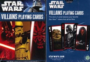STAR WARS Película de ciencia ficción Lucas Películas PERSONAJES VILLANOS Mazo Único CARTAS DE JUEGO - Imagen 1 de 1