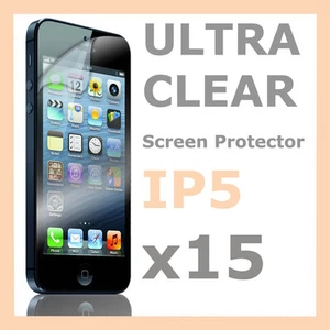 15 x Ultra Clear LCD Screen Protector Cover Film for Apple iPhone 5S 5C 5 - Picture 1 of 4