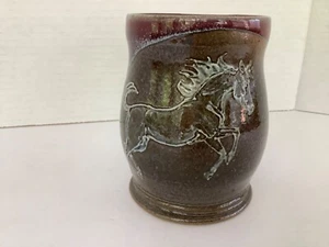Winchester Studio Art Pottery Ghost Horse Mug 4.5 x 4 x 4” 16 Fl. Oz. - Picture 1 of 13