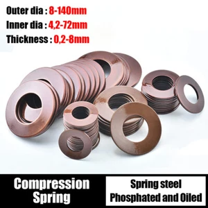 Disc Spring Compression Belleville Spring/Washer Outer Dia 8mm-112mm Full Sizes - Picture 1 of 7