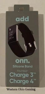 Ajouter ONN. Bracelet silicone compatible avec Fitbit Charge 3 et Charge 4 NEUF - Photo 1 sur 2