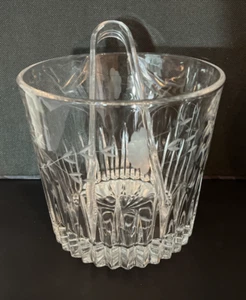 Cubo de hielo de cristal grabado vintage pesado Princess House años 80 patrón Heritage - Imagen 1 de 8