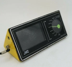 Vintage 1968 Jvc 8000 Space Age Triangular Yellow Portable Transistor AM Radio - Picture 1 of 10