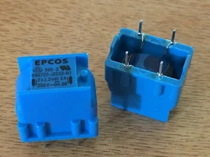 EPCOS 2.2mH @ 10kHz 2 Line Common Mode Choke Through Hole 2A DCR 130 mOhm Z972