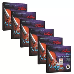 6Sets Alice Violin Strings Steel Nylon Core Al-Mg Cupronickel Wound 4/4 A708 - Picture 1 of 7