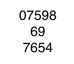 GOLD MOBILE SIM NUMBER P9XXXXX PLATINUM VIP EASY DIAMOND 7654 - Picture 1 of 1