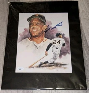 Wille Mays San Francisco Giants Signed 8x10 Photo JSA Matted - Picture 1 of 4