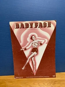 Babyface By Benny Davis & Harry Akst - 1975 Disco Version Sheet Music  - Picture 1 of 5