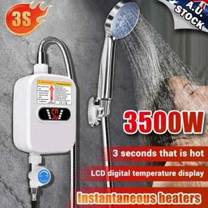 Instant Hot Water Heater Electric Tankless On Demand House Shower Sink Bathroom - Picture 1 of 15