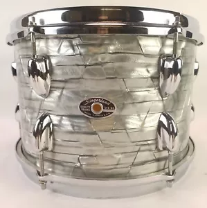 *Slingerland 8x12" Light Blue Pearl Tom Drum Mid-70s Sound King Stick-Saver Felgen - Bild 1 von 15