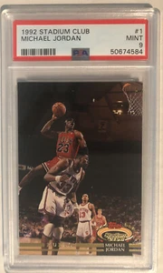 1992 Stadium Club #1 Michael Jordan PSA 9 MINT!! - Picture 1 of 2