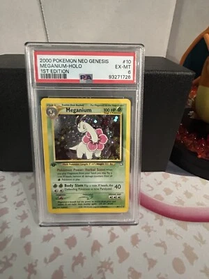 Pokémon Neo Genesis Meganium Holo PSA 6 SWIRL - Image 1 of 4