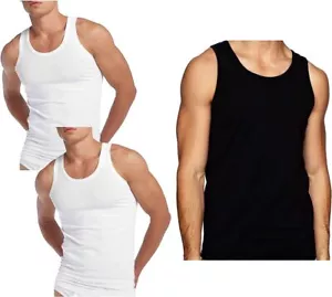 MENS Summer VEST  1-3  PACK PLAIN MEN GYM SPORT DAILY VESTS  100% COTTON  S -5XL - Picture 1 of 2