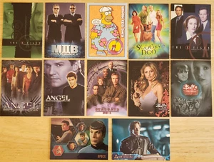 (12) Collector Promo Cards Buffy Star Trek Scooby Doo Simpsons X Files MIB Plus - Picture 1 of 4