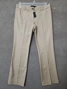 The Limited Drew Fit Dress Pants Womens 10 Beige Flared Leg Cotton Stretch NEW - Picture 1 of 7
