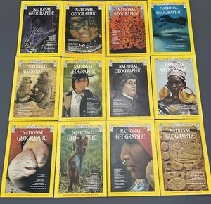National Geographic Magazines - 1975 Set of 12 Vintage Collection NO MAPS - Picture 1 of 8