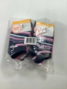 Girls Wonder Nation Multicolor Ankle Socks S (6-10.5) 6 pair/2 pk NEW! - Picture 1 of 3