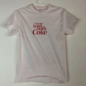 Things Go Better With Coke Men's Pink Small T-Shirt
