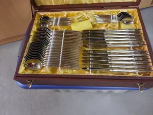 Besteck im Koffer Prinz Neosil mit hartvergoldeten Griffen - Bild 1 von 3