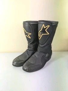 Alpinestars Motorcycle Racing Boots Mens Sz 9 Side Zip Dirt Bike Motocross *READ - Picture 1 of 12