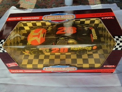 1:18 1993 ERTL DAVEY ALLISON #28 HAVOLINE TEXACO FORD THUNDERBIRD NASCAR - Image 1 of 4