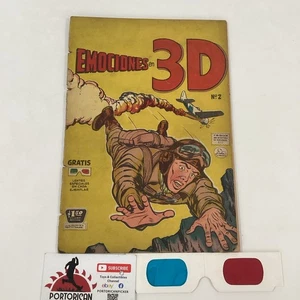 1954 SPANISH MEXICAN COMICS EMOCIONES EN 3D #2 INFIERNO WAR LA PRENSA MEXICO - Photo 1/7