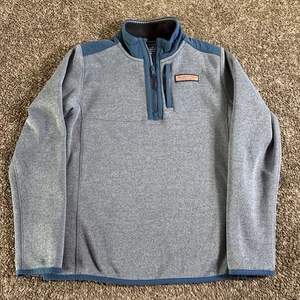 Maglione Vineyard Vines blu 1/4 zip pull ragazzo taglia large (16) logo preppy - Foto 1 di 5
