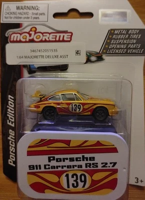 Majorette Porsche 911 Carrera RS 2.7 With Collector Tin hot wheels - Image 1 of 4