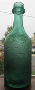 Nice Light Green Iron Pontil Twitchell Philadelphia Soda or Mineral Water Bottle - Picture 1 of 8