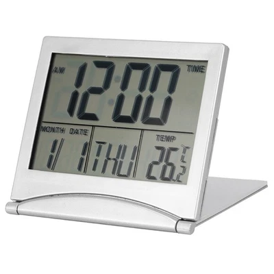 Flip Fold LED Digital Alarm Clock Includes Button Cell Battery - Image 1 of 4