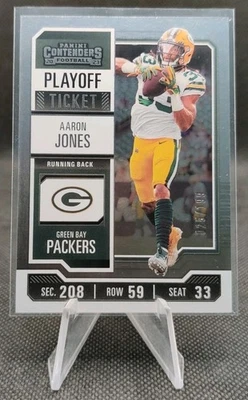2023 Panini Contenders Playoff Ticket /199 #36 Aaron Jones Packers Football Card - Image 1 of 2