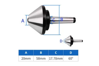 No.2 Umbrella shaped Rotary Top Needle Lathe Wear resistant Top Needle a - Image 1 of 3