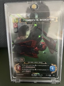 Vonreg's Tie Interceptor (serlialized 230/250) Star Wars Unlimited - Picture 1 of 3
