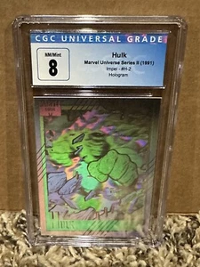 Marvel Universe Series II Hulk Hologram H-2 CGC 8.0 - Picture 1 of 2