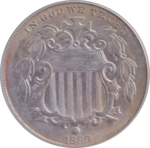 1869 MS64 Shield Nickle, PCGS 4705137, Quality Strike and Luster - Picture 1 of 4