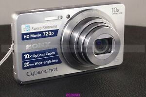 Sony Cyber-shot DSC-W690 16.1 MP Digitalkamera Silber mit Sony G Lens (6529090)