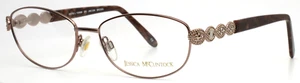 JESSICA MCCLINTOCK JMC034 Brown Womens Oval Eyeglasses 54-16-135 B:34 - Picture 1 of 17