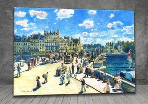 Auguste Renoir Le Pont Neuf landscape FRAMED CANVAS PAINTING ART PRINT 1267 - Picture 1 of 7