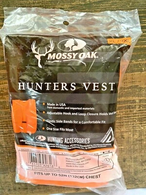 MOSSY OAK Safety Orange **Hunters Vests** Size XL/2XL BRAND NEW SEALED - Image 1 of 3