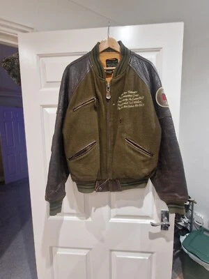 averex jacket,  leather and wool,  SIZE small - Image 1 of 4