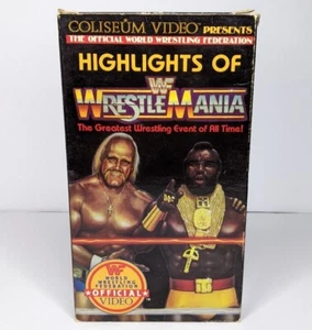 WWF Highlights Of Wrestlemania VHS Coliseum Video Hulk Hogan Mr. T Piper Orton - Picture 1 of 6