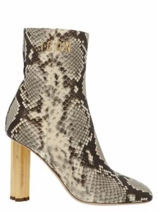DSQUARED2 ICON HIGH HEELED LEATHER SNAKEPRINT WOMEN'S ANKLE BOOTS Sz. 38IT/8US - Picture 1 of 10