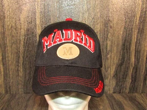 Madrid Capital of Spain Black & Red Adjustable Fit Ballcap Soccer Team - Picture 1 of 6