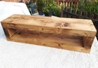 TV stand Chunky Rustic Side Table Wooden Sleeper 100cm cabinet lcd plasma coffee