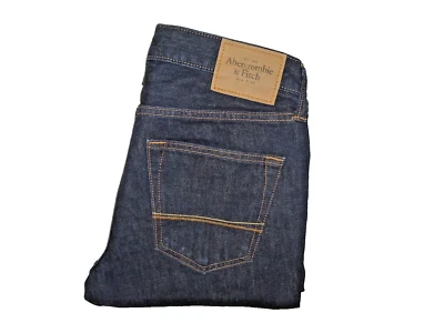ABERCROMBIE & FITCH A&F Jeans W29 L32 SKINNY Leg Fit Blue Denim Button Fly - Image 1 of 4