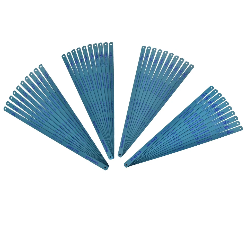 12" Hack Saws 14/18/24/32 TPI Saw Blades For Metal Wood Plastic Carbon Steel - Image 1 of 1