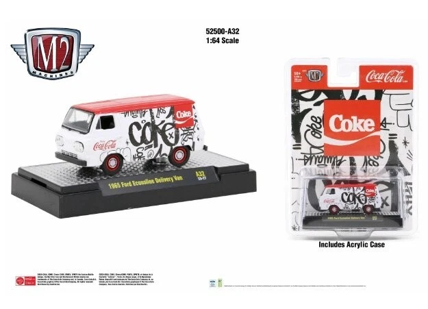 M2 MACHINES Coca-Cola Coke 1965 Ford Econoline Delivery Van 52500-A32 23-27 - Image 1 of 1