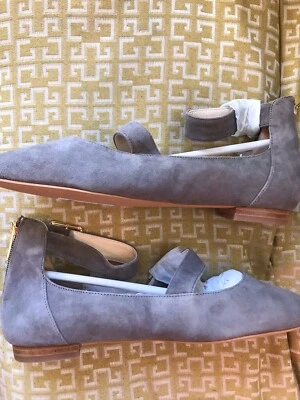 Women’s Top Shop Katrina Grey Suede Flats, Sz 9.5 - Image 1 of 4