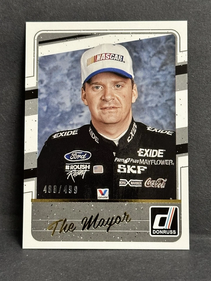 2017 Donruss Nickname Variation Gold Foil #186 Jeff Burton The Mayor 488/499 - Image 1 of 2